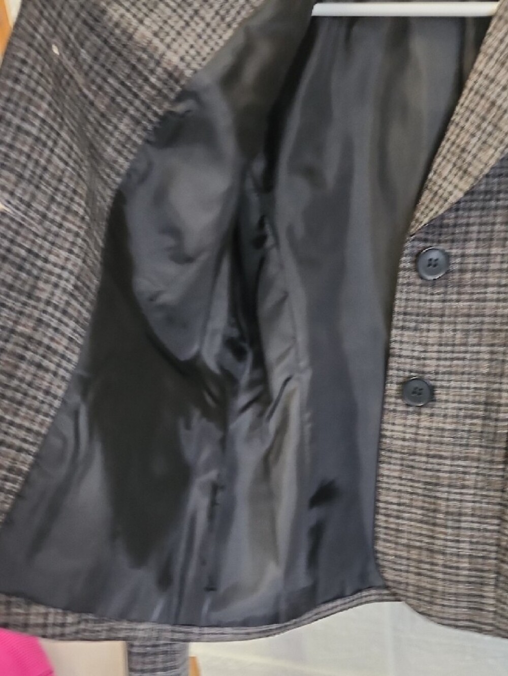 Le Suit Women's Plaid Two-Button Blazer - Brown/Gray - Picture 6 of 9